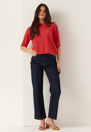 Vimalu O-neck 2/4 KNIT TOP