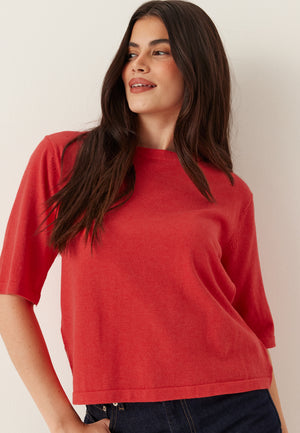 Vimalu O-neck 2/4 KNIT TOP