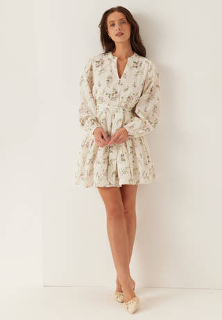 Vimiada L/S EMB SHORT SHIRT DRESS