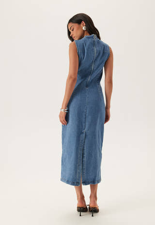 Vinona S/L Midi Denim Dress