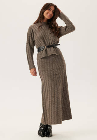 Virelli Ankle Cable Knit Skirt