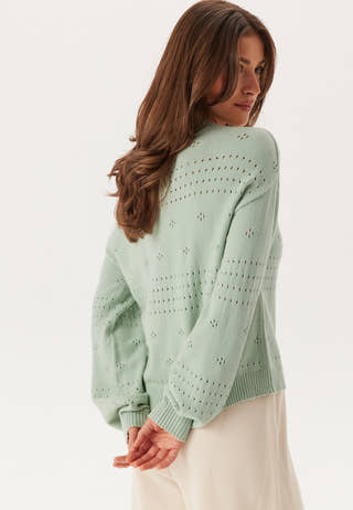 Viril L/S O-Neck Pointelle Knit