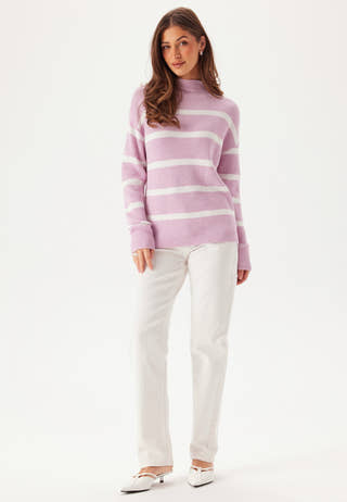 Viril Mockneck L/S Knit Rib Top