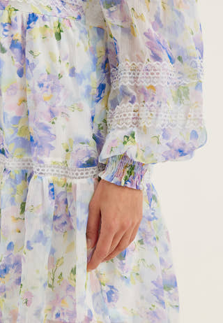 Viroman New V-neck L/S Short Dress