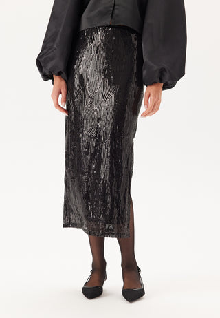 Vizikki Midi Sequin Skirt