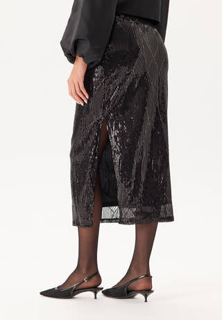 Vizikki Midi Sequin Skirt