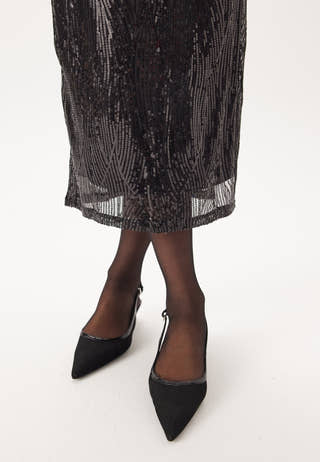 Vizikki Midi Sequin Skirt
