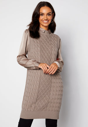 Zuri Cable S/L Knit Vest Dress