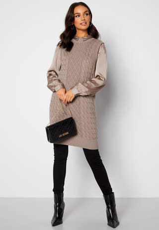 Zuri Cable S/L Knit Vest Dress