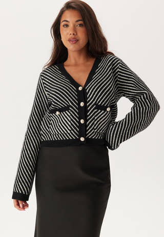 Yascharla Ls Sequin Knit Cardigan