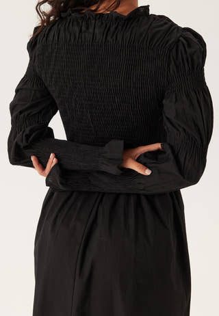 Yaschemma Ls Smock Midi Dress