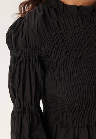 Yaschemma Ls Smock Midi Dress