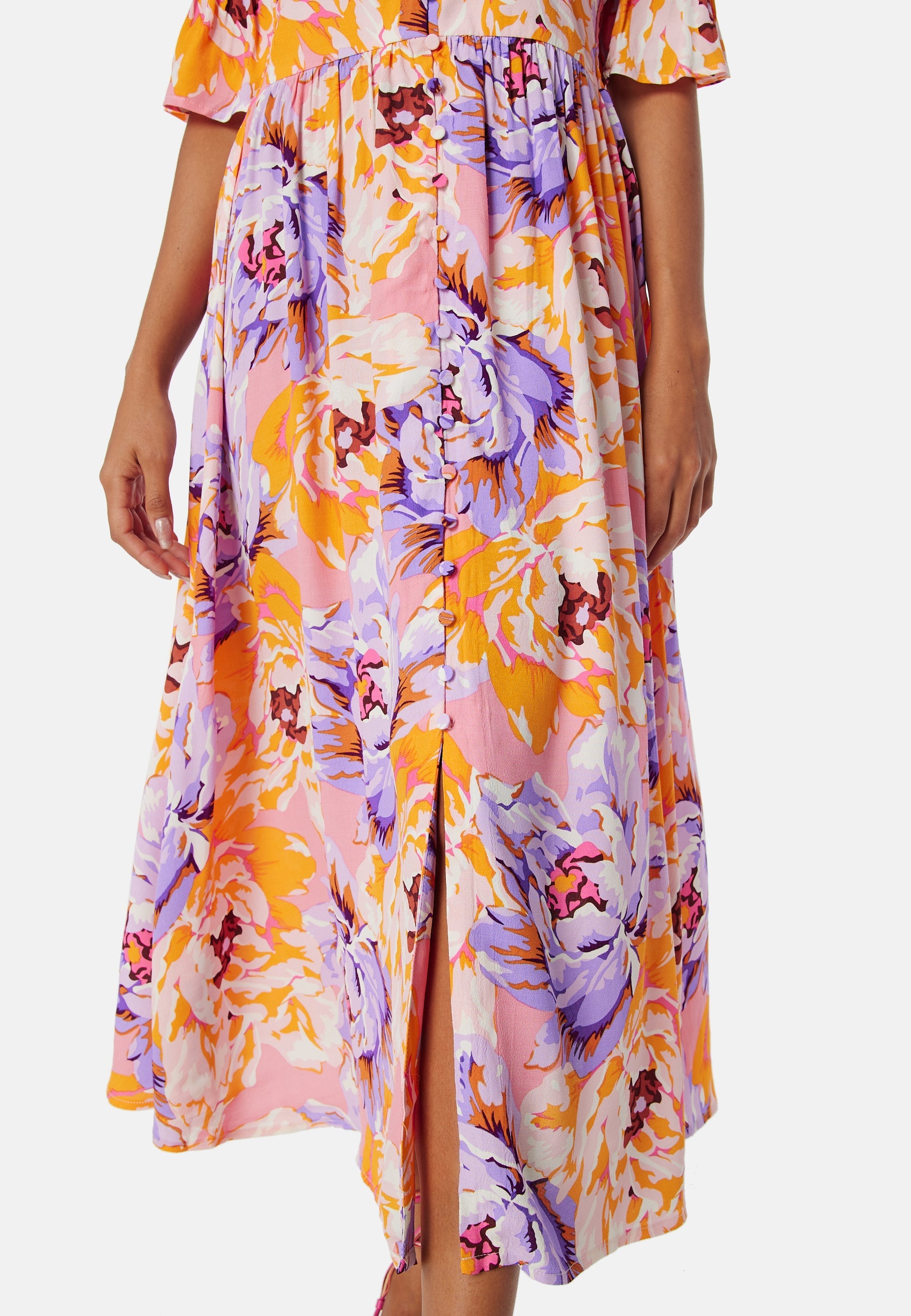 yas orange dress YAS - Maxi Dress - Women - Viscose/Linen - 4 US