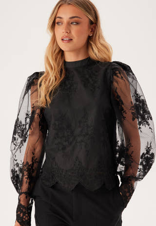 Yaslisa Ls Lace Top W Lining