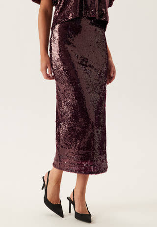 Yasroyalina Hmw Sequin Ankle Skirt